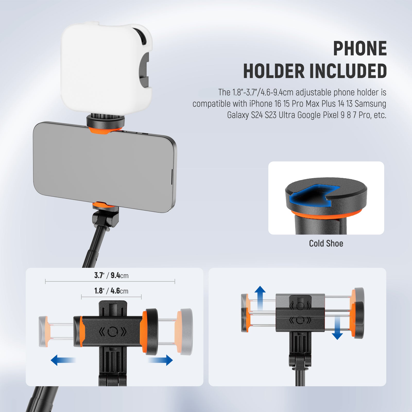 This kit includes a phone holder.