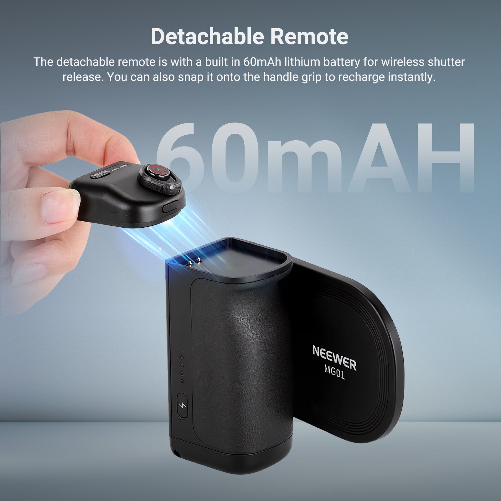 Neewer MG01 magnetic phone camera grip with detachable 60mAh wireless remote shutter