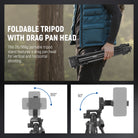 This included a portable tripod features a drag pan head.
