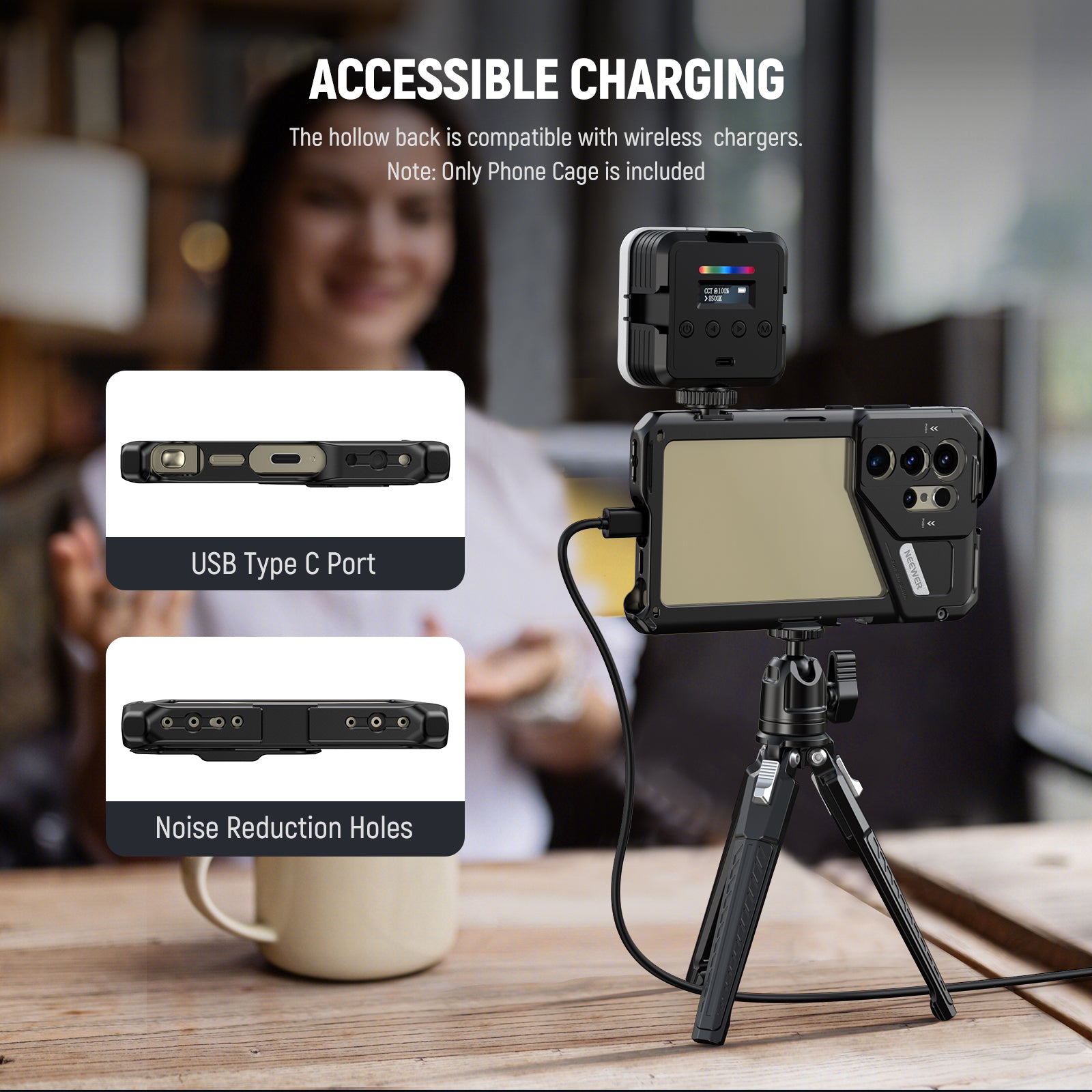 NEEWER スマホケージビデオリグセットSamsung S23 Ultra対応 Amazon.com: NEEWER S23 Ultra Cage Video Rig with Dual Side Handles