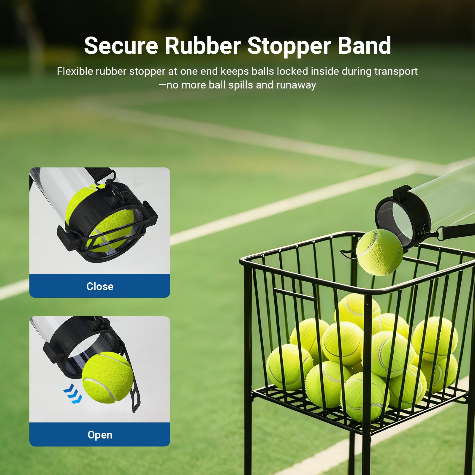 NEEWER TB03Z Tennis Ball & Pickleball Ball Tube