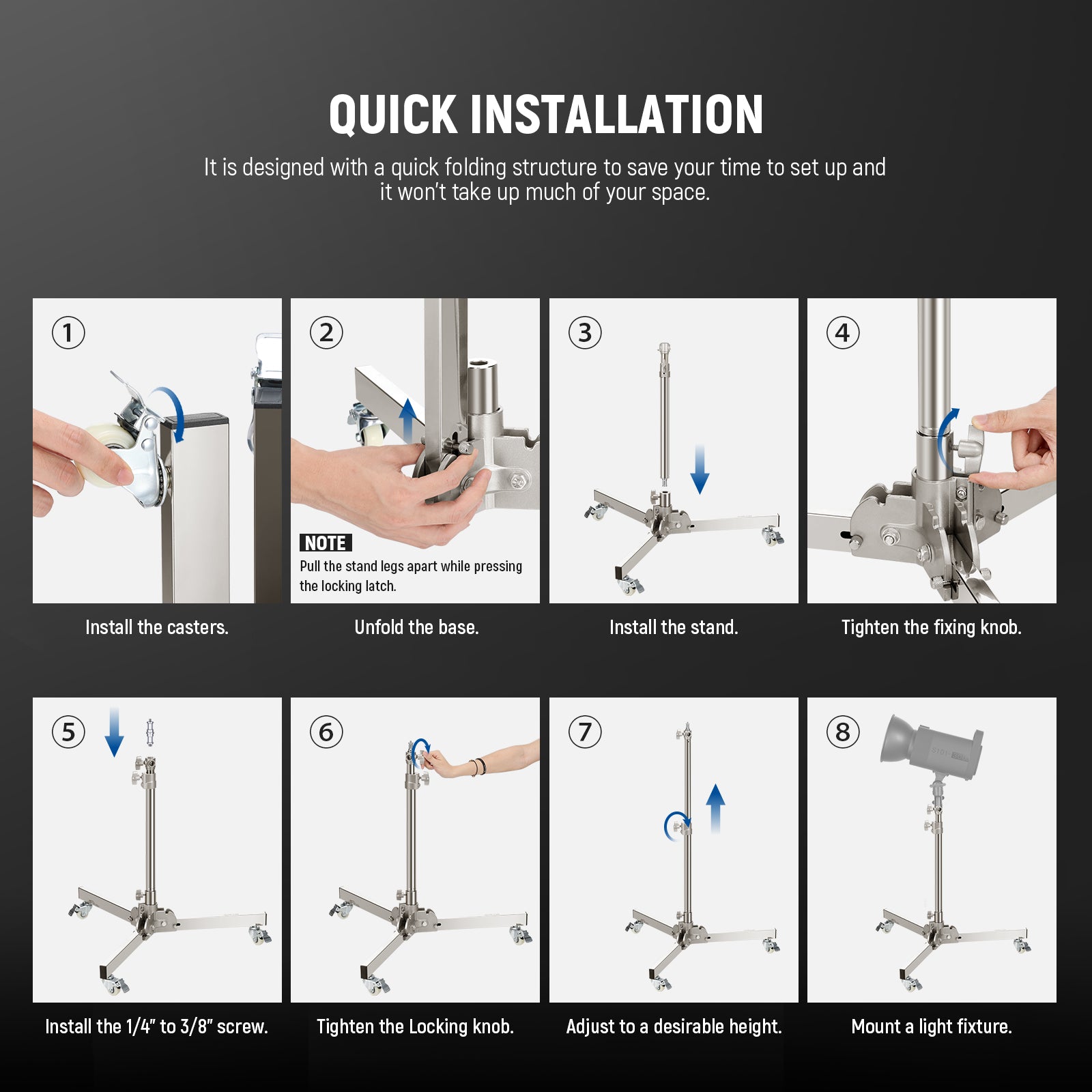 LIGHT DOME LIGHT STAND セット NEEWER ST98SS Heavy Duty Light Stand | Rolling Light Stand