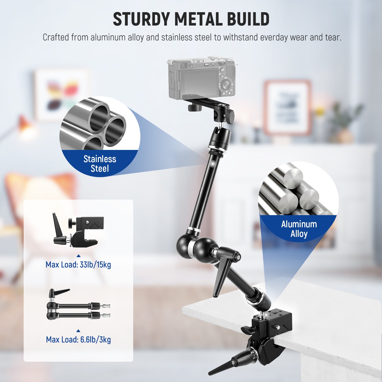 NEEWER UA018 Magic Arm & Camera Baseplate Kit
