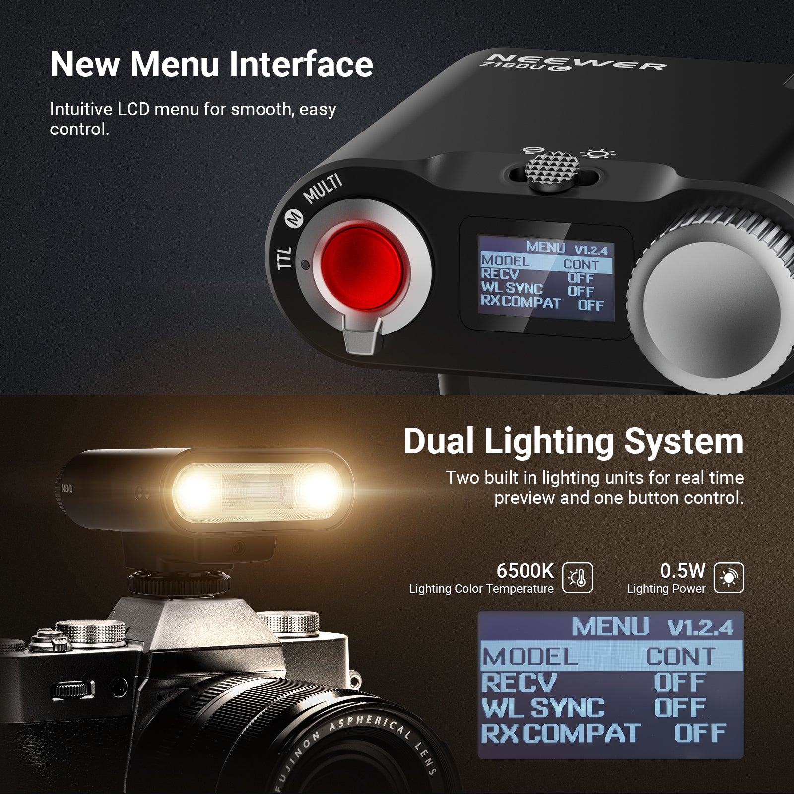 NEEWER Z160U Stylish Portable Mini On Camera Flash