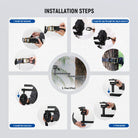 installation steps of the NEEWER ST010 24" Tree Stand Mount