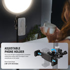 NEEWER BR13 Round Ring Light is equipped with a mobile phone clamp.