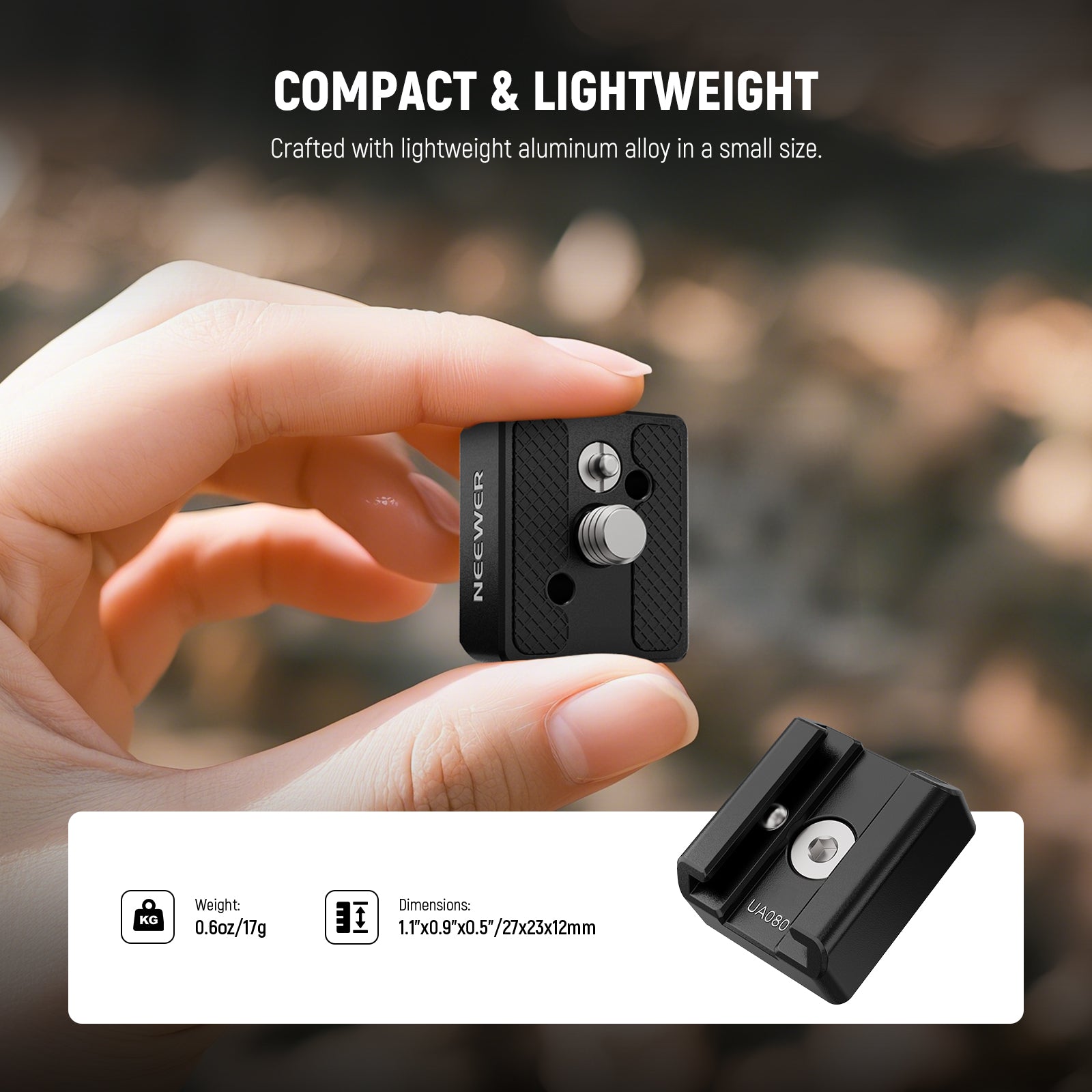 NEEWER UA080 2 Pack Universal Cold Shoe Mount Adapter Set