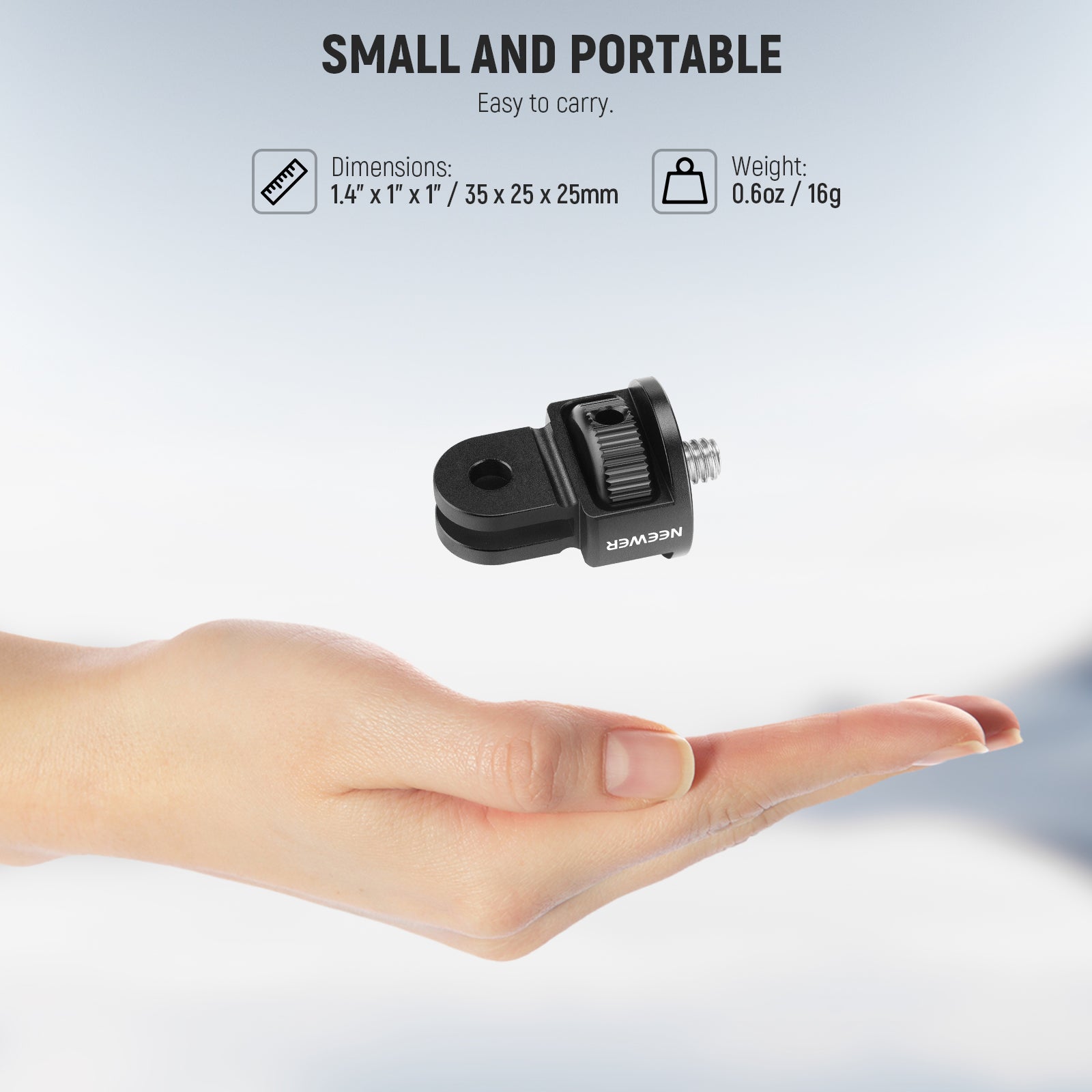 NEEWER GP-7 Action Camera Mount Adapter with 1/4