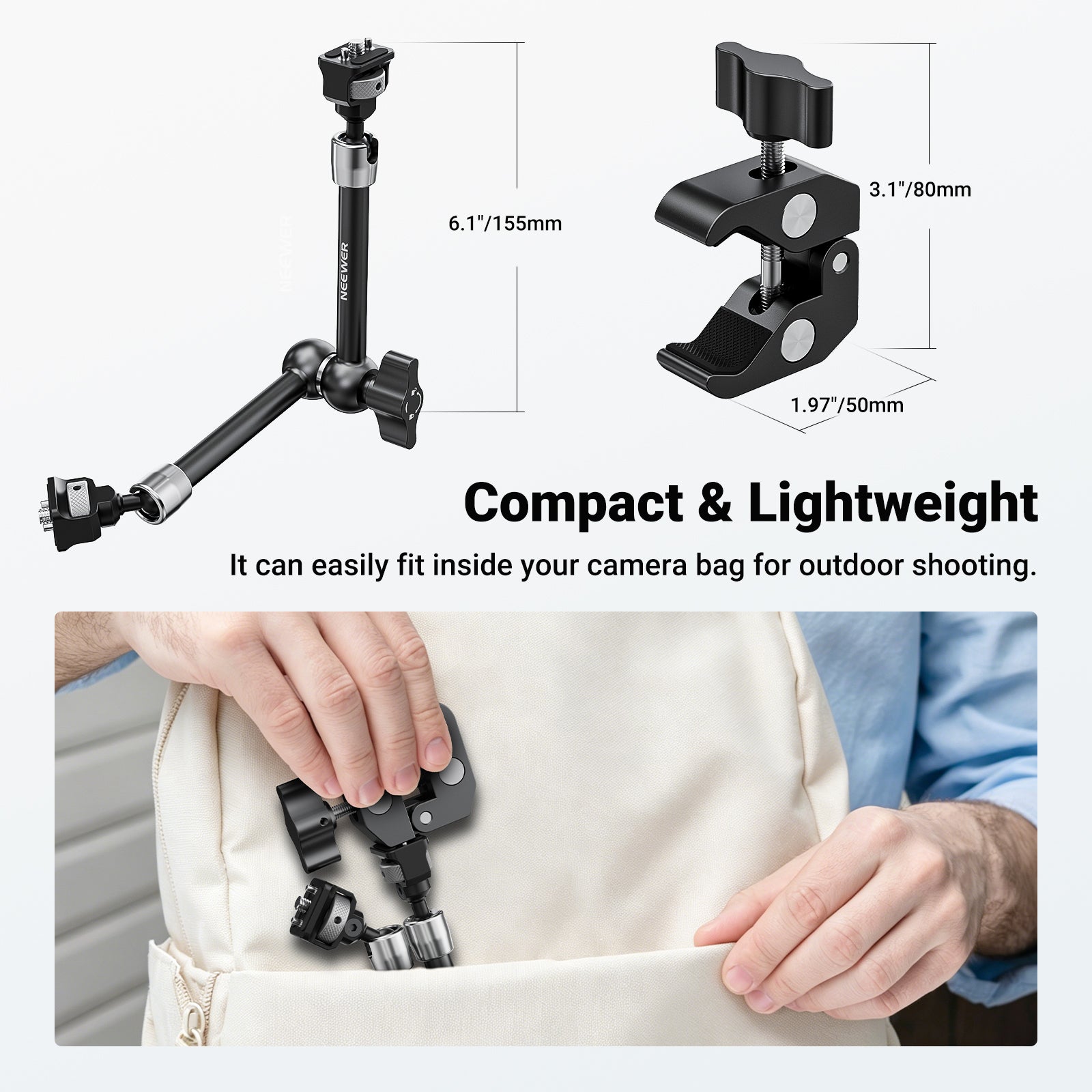NEEWER モニターアーム　他アタッチメントセット NEEWER ST07C/ST16C Magic Arm with Super Clamp