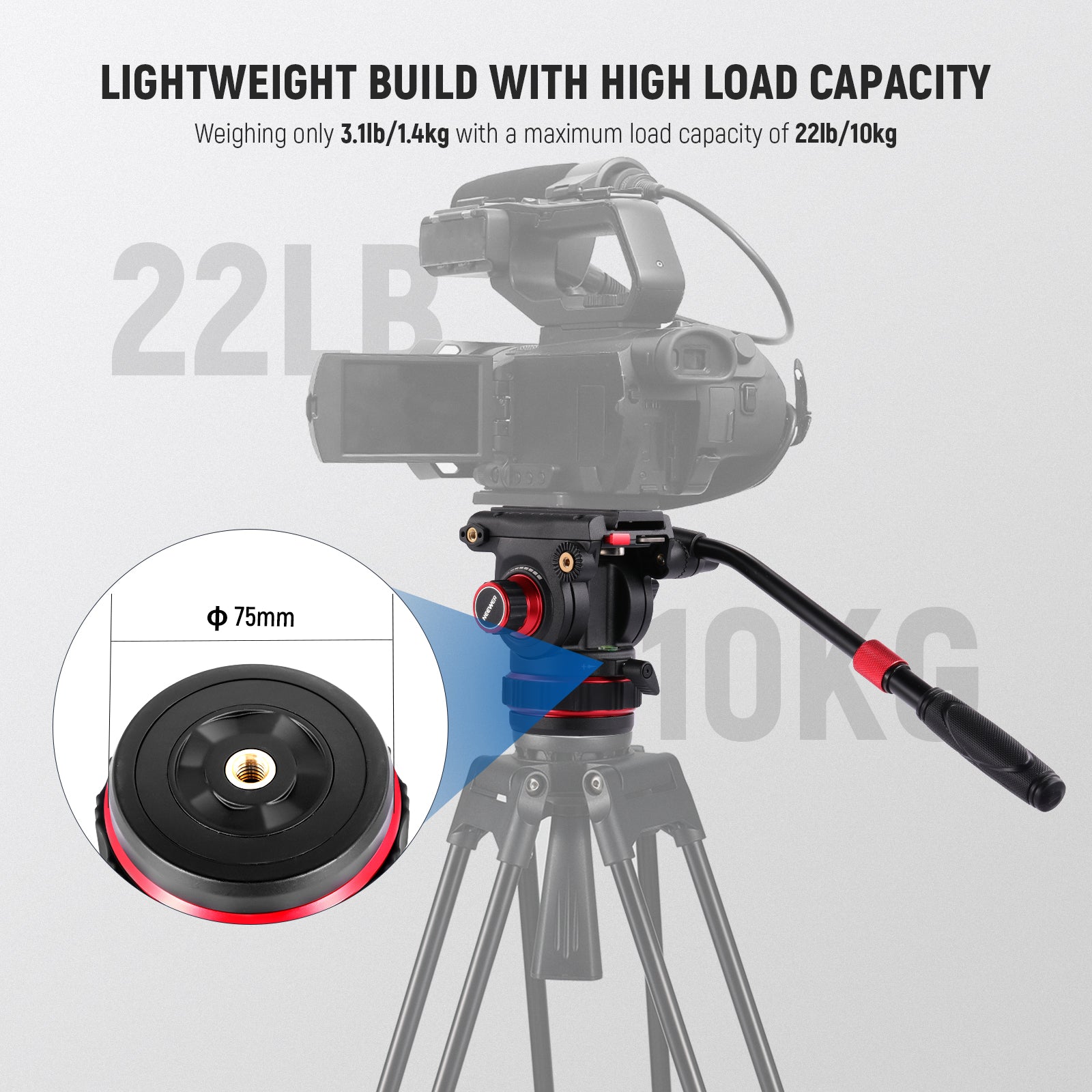 NEEWER GM006 Pro Heavy Duty Video Tripod Fluid Head