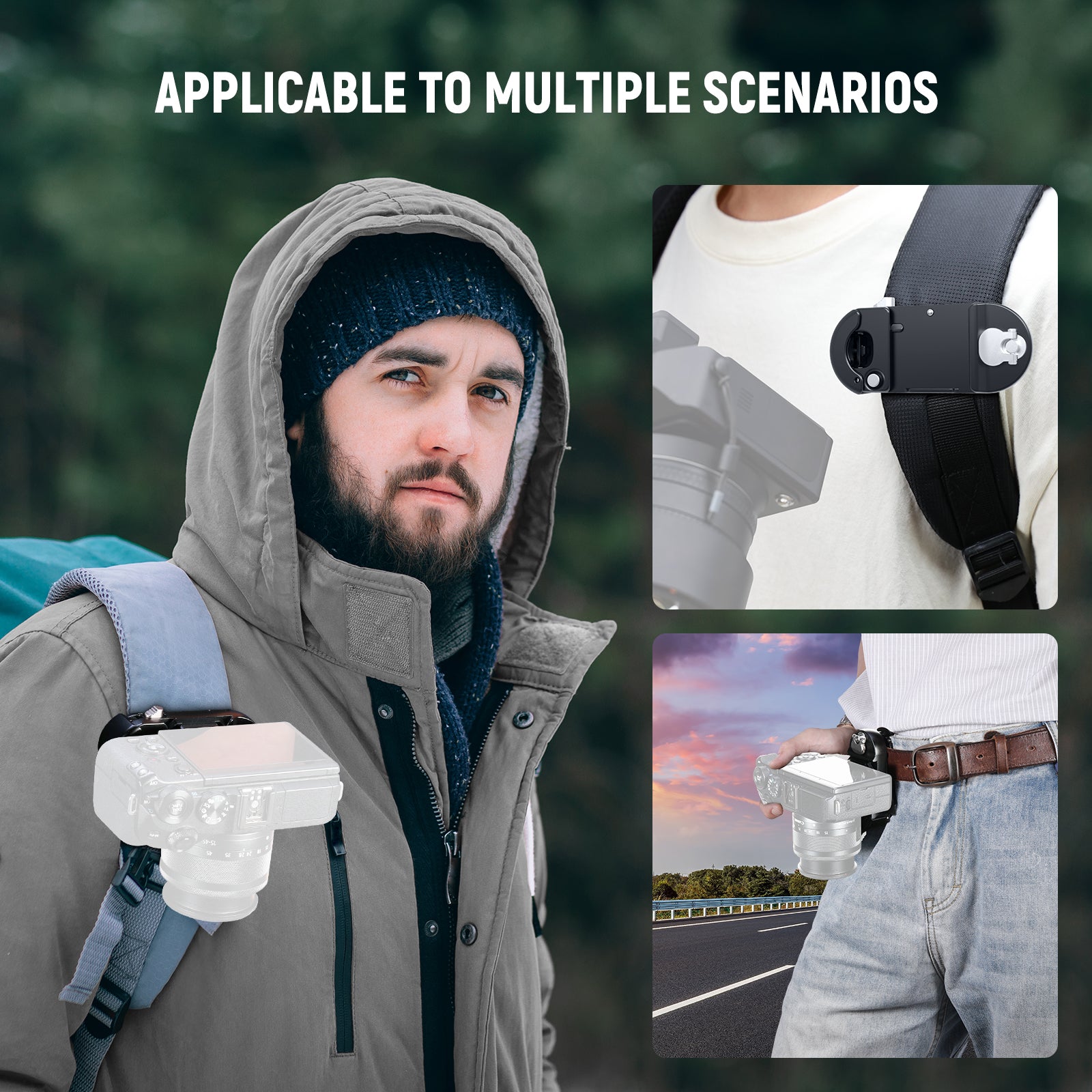 NEEWER GP67 Versatile Backpack Camera Clip