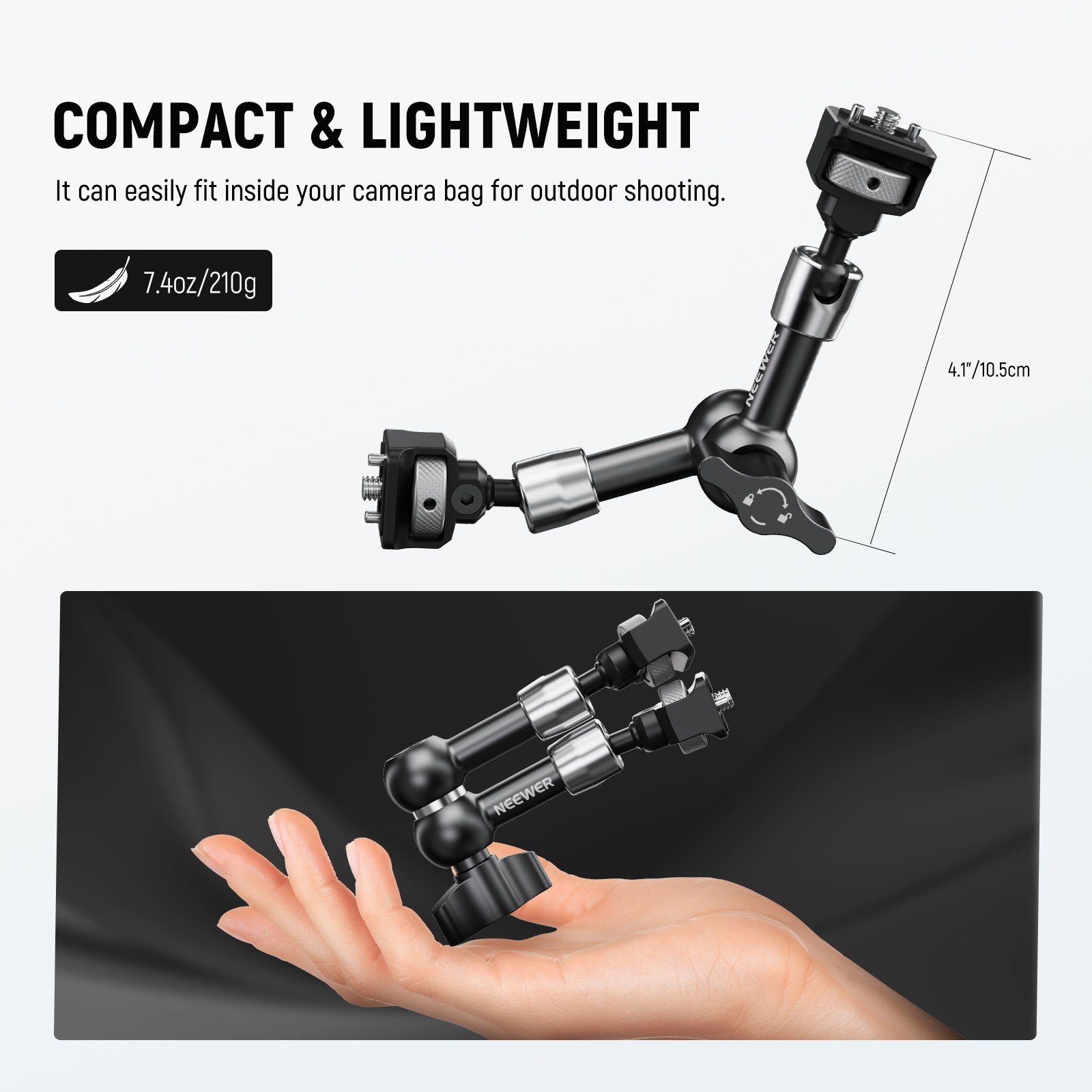 NEEWER ST07/ST16 Dual Ball Head Magic Arm for ARRI