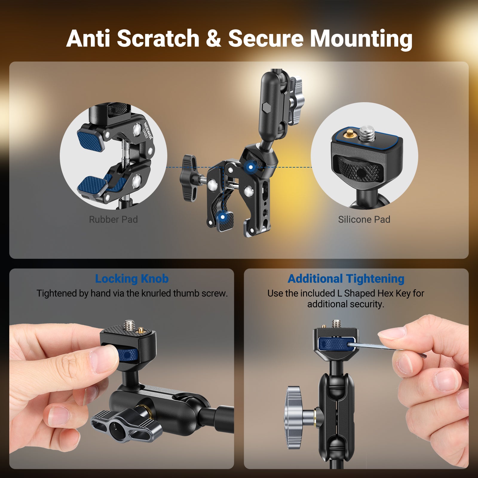 NEEWER UA057 Flexible Desk Camera Mount with Clamp