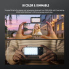 The panel fill light offer stepless color temperature adjustment from 2700K-8300K