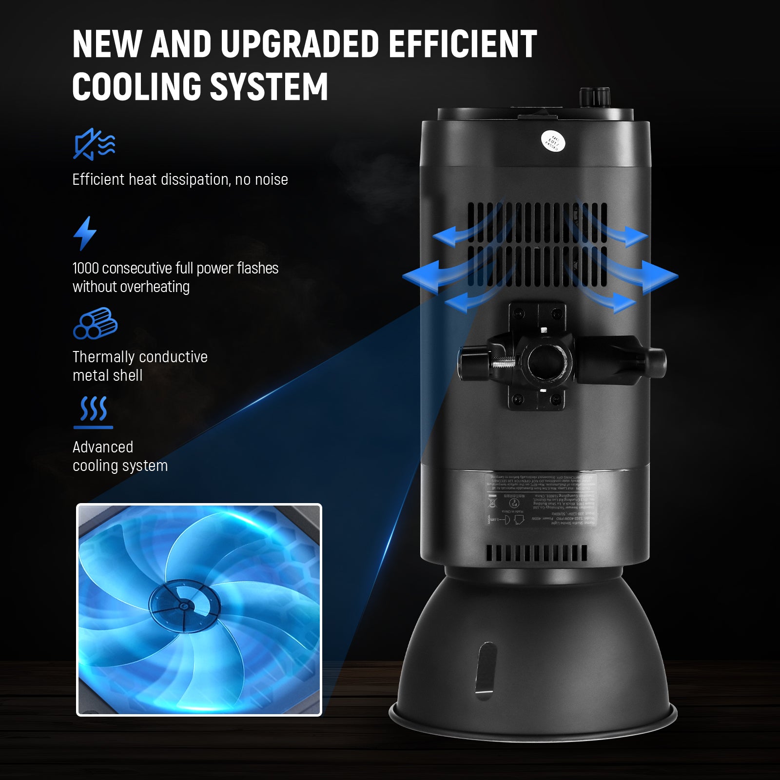 NEEWER 2 Pack S102-400W PRO Studio Monolight Flash Kit