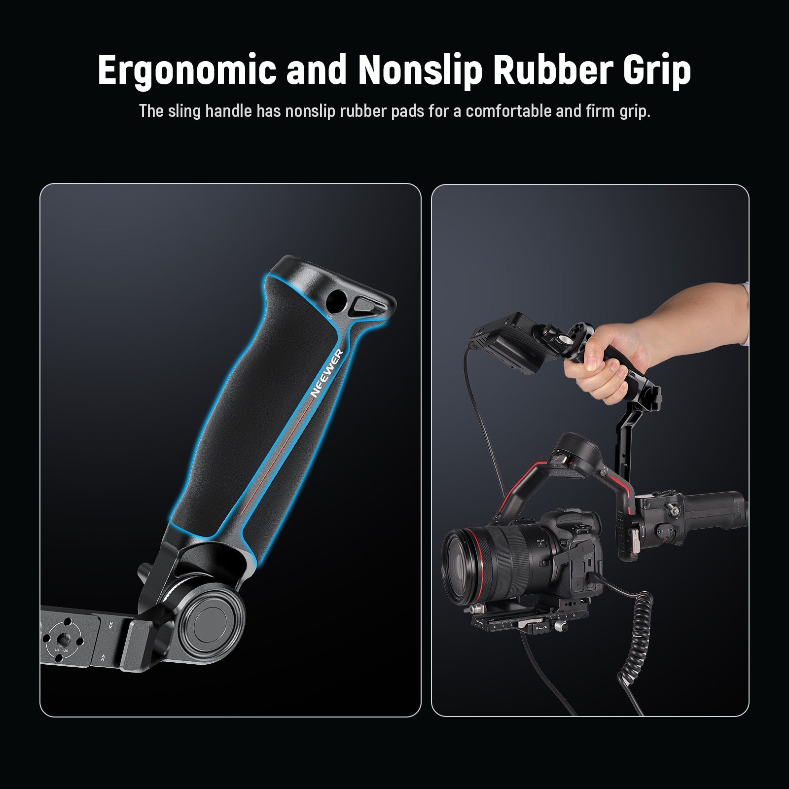 NEEWER GA020 Gimbal Sling Handle with NATO DJI RS Series