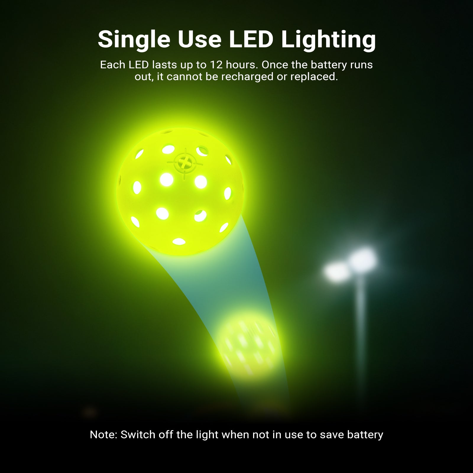 NEEWER PB02 4-Pack LED Pickleball Set for Night Play