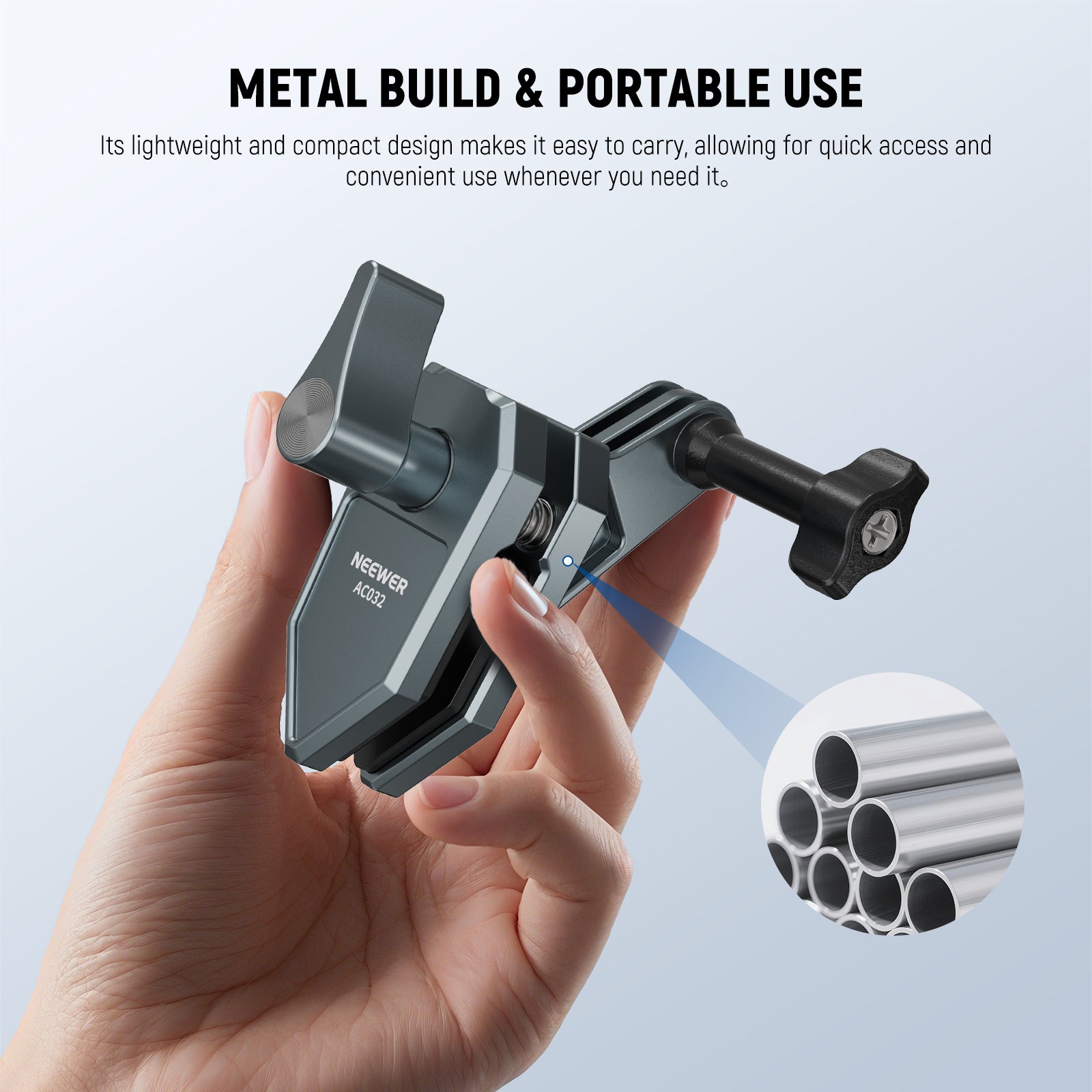 NEEWER AC032 Motorcycle Windshield Camera Clamp Mount