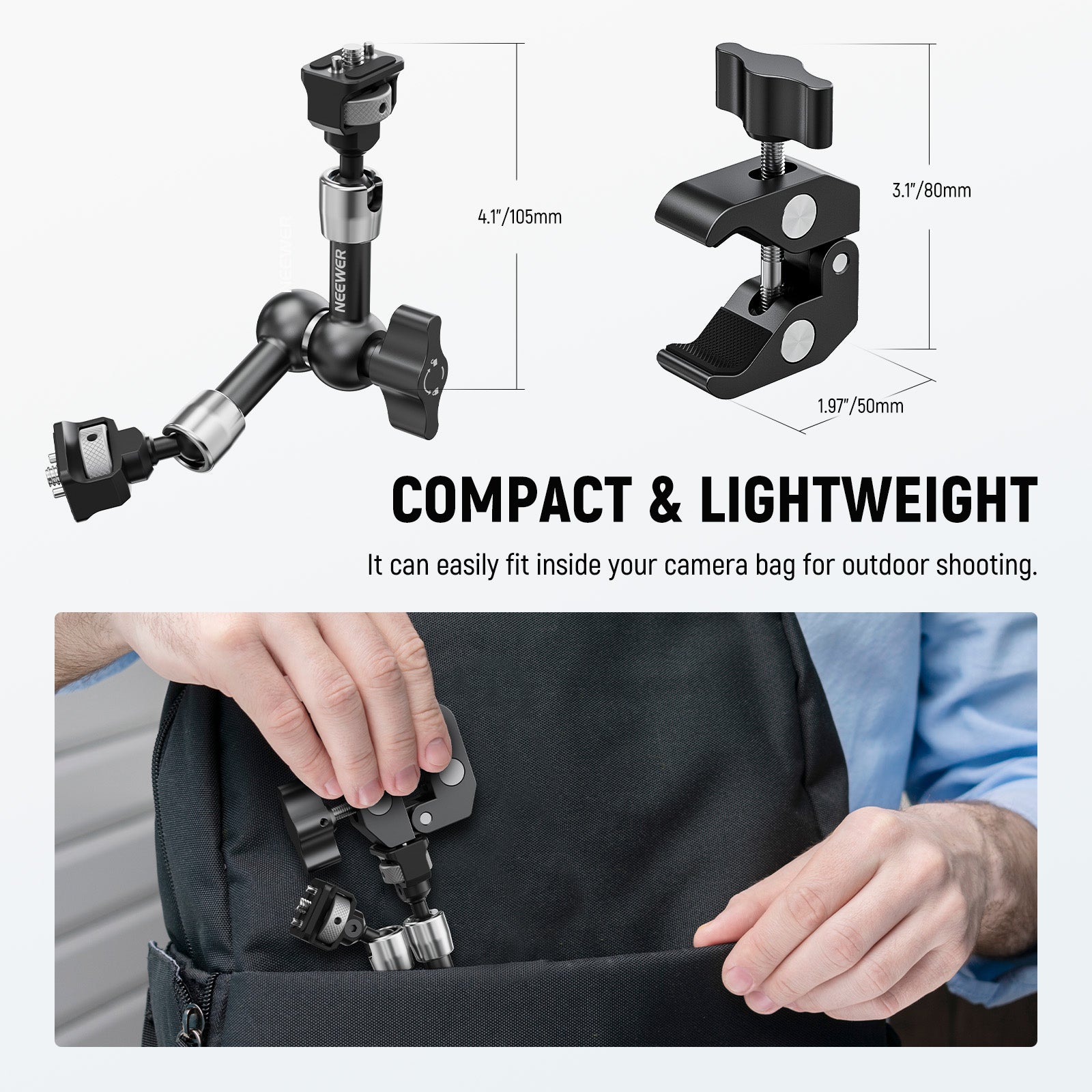 NEEWER ST07C/ST16C Magic Arm with Super Clamp