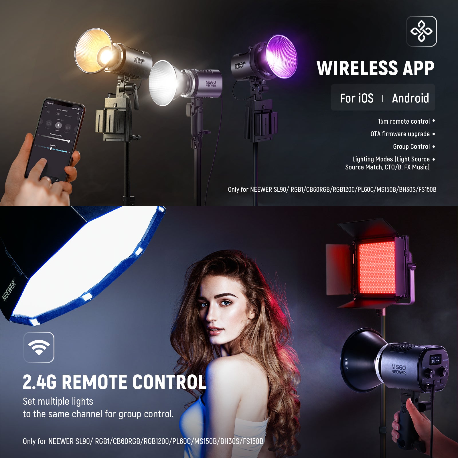NEEWER MS60 Mini LED Video Light | Continuous Lighting