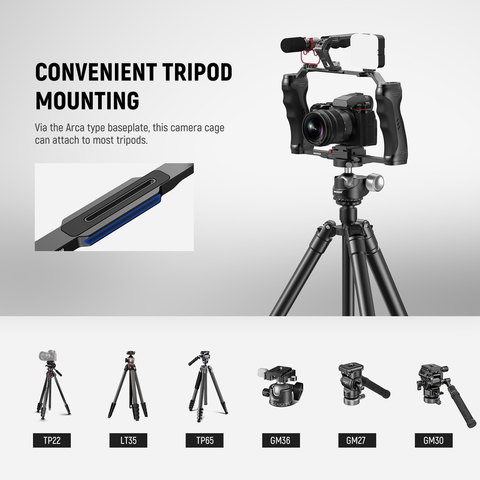 NEEWER CA077 Universal Camera Cage with Silicone Handles