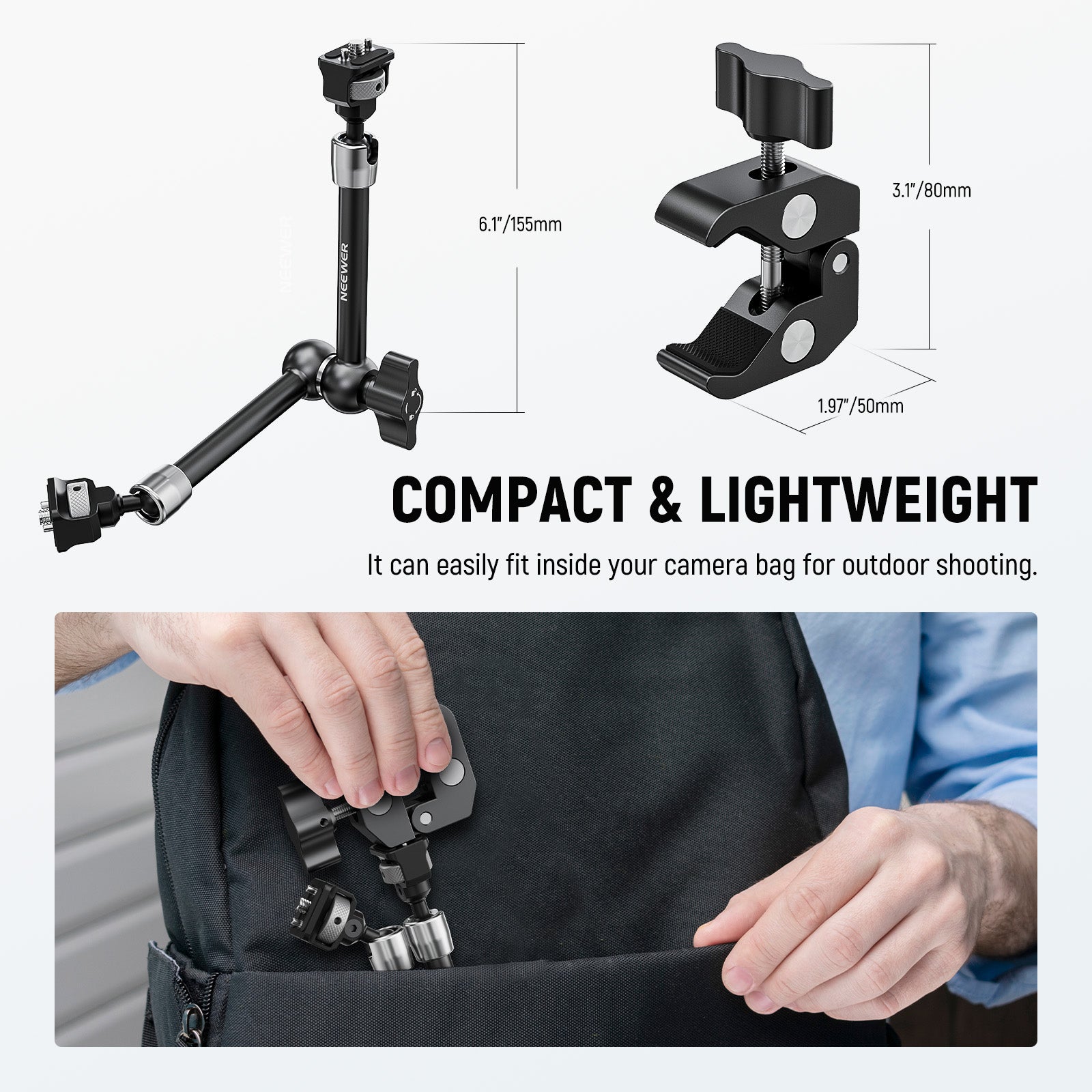 NEEWER ST07C/ST16C Magic Arm with Super Clamp