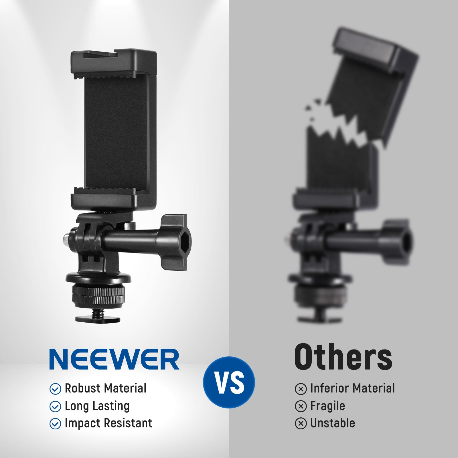 Neewer Phone Holder Hot Shoe Mount Adapter - Thumbnail 2