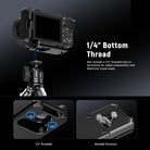  1/4" threaded hole on the bottom