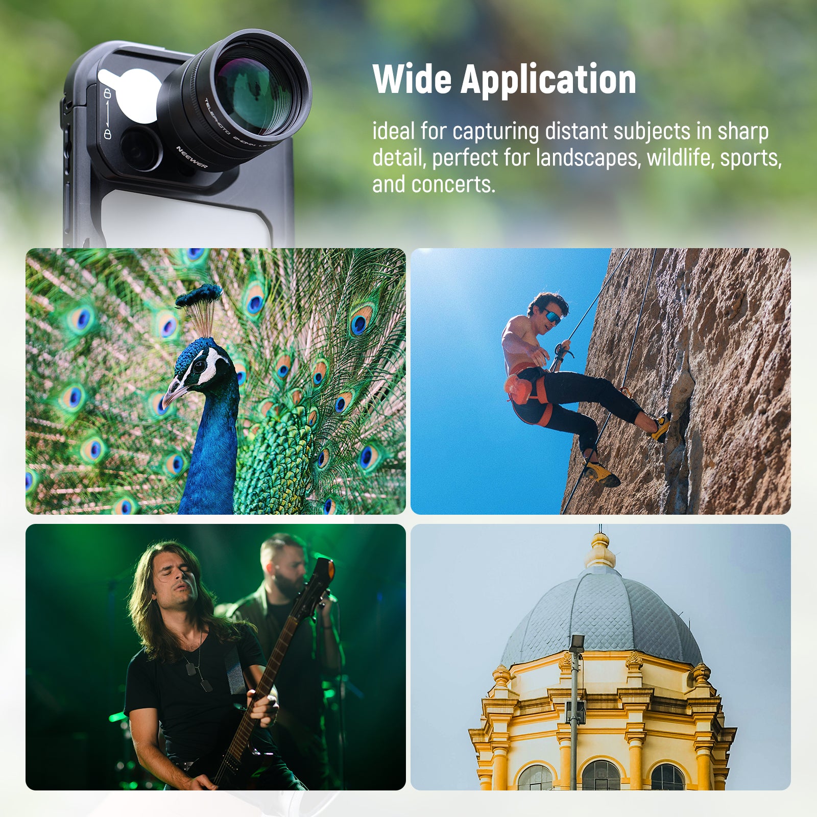 NEEWER LS-79 2X Converter for Phone Telephoto Camera Lens