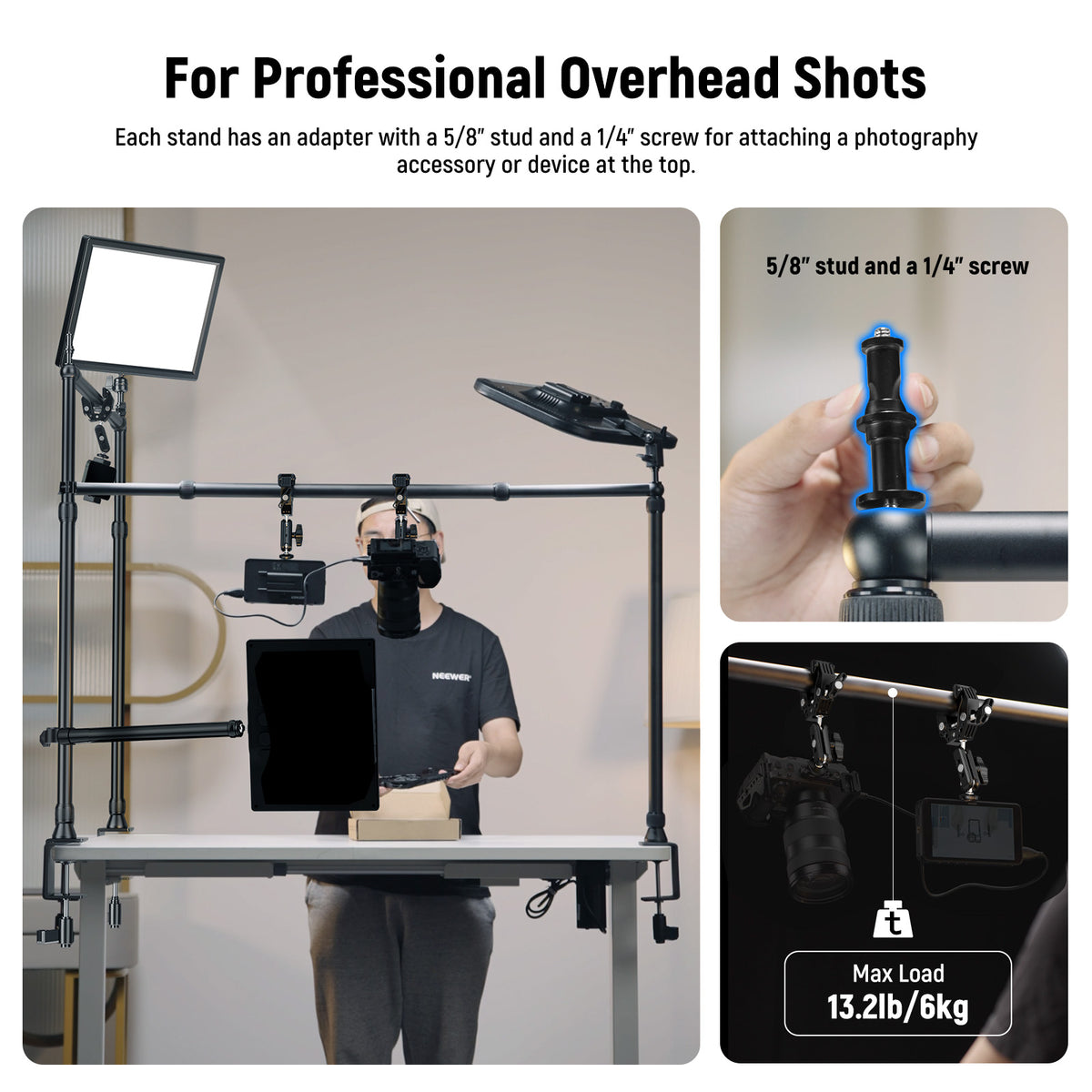 Neewer Table Camera Desk Mount | Optimize Space Usage of Table - NEEWER