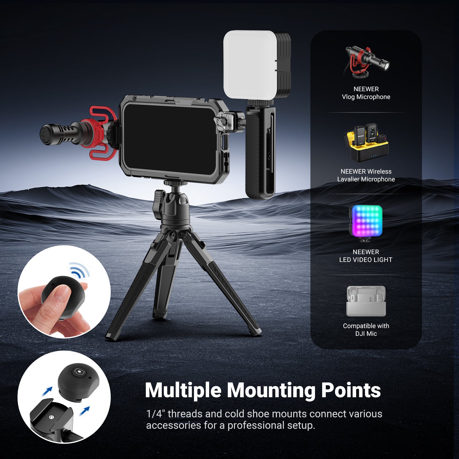 NEEWER Phone Cage & Handle Kit for iPhone 17 Pro/Pro Max