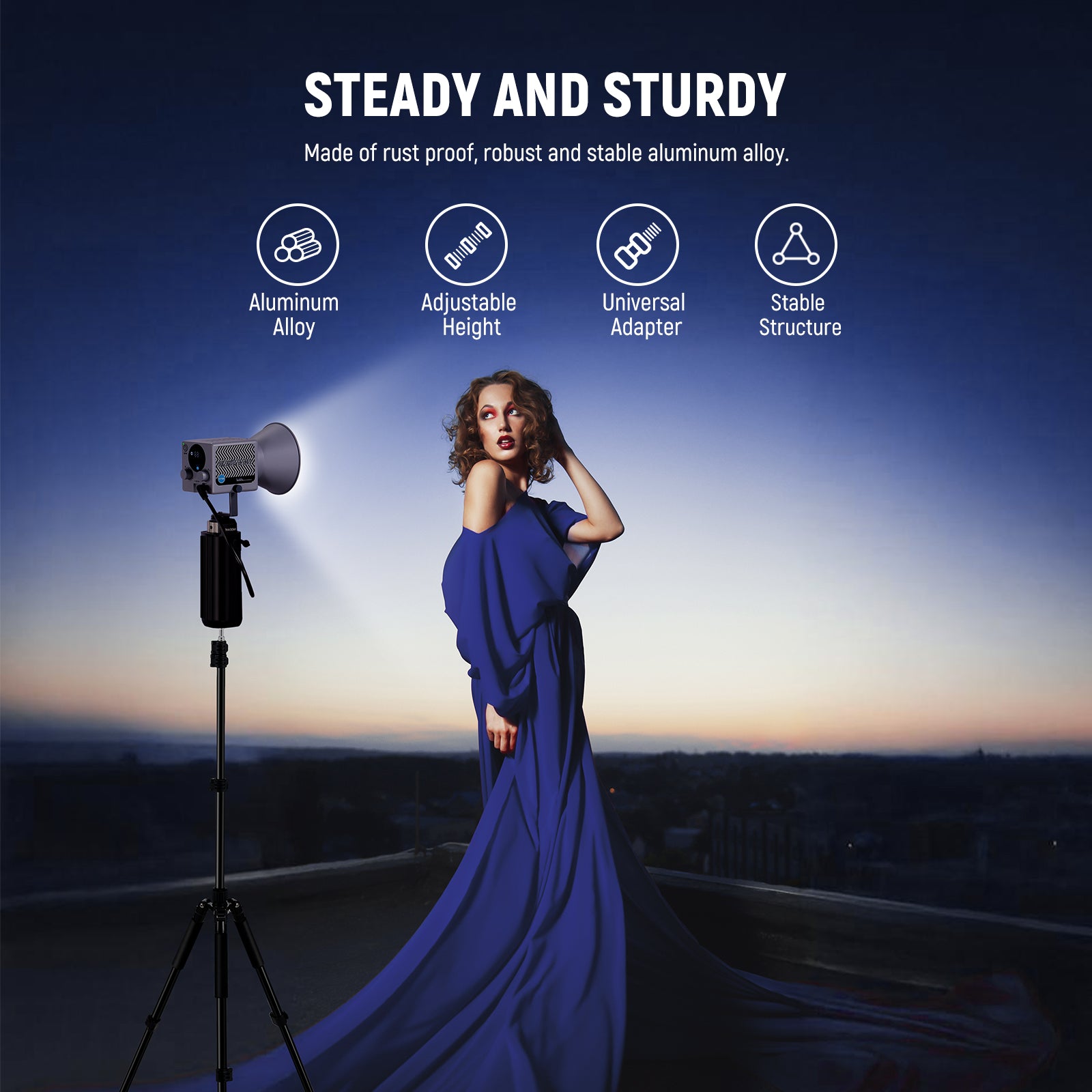 NEEWER ST195 195cm Aluminum Portable Light Stand