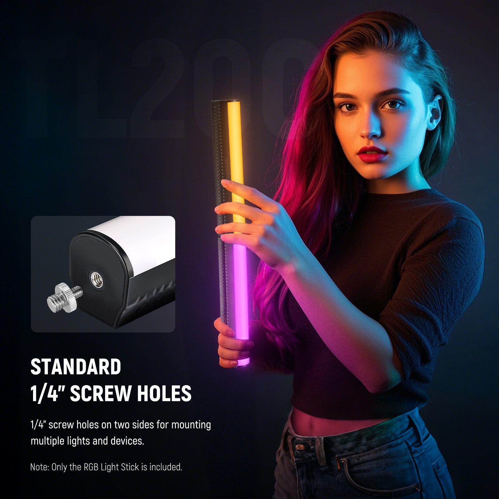 NEEWER TL20C/TL21C RGB Magnetic Handheld Light Wand Kit