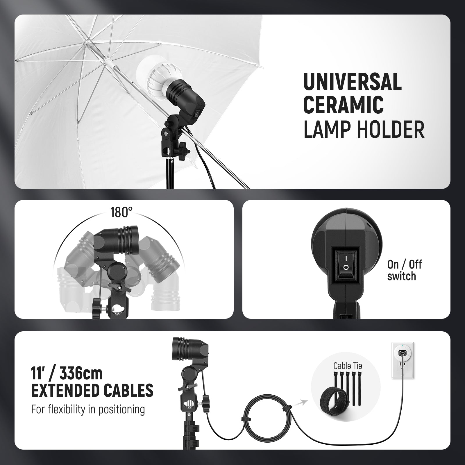 NEEWER NK501 400W Photography Lighting Kit | Studio Light