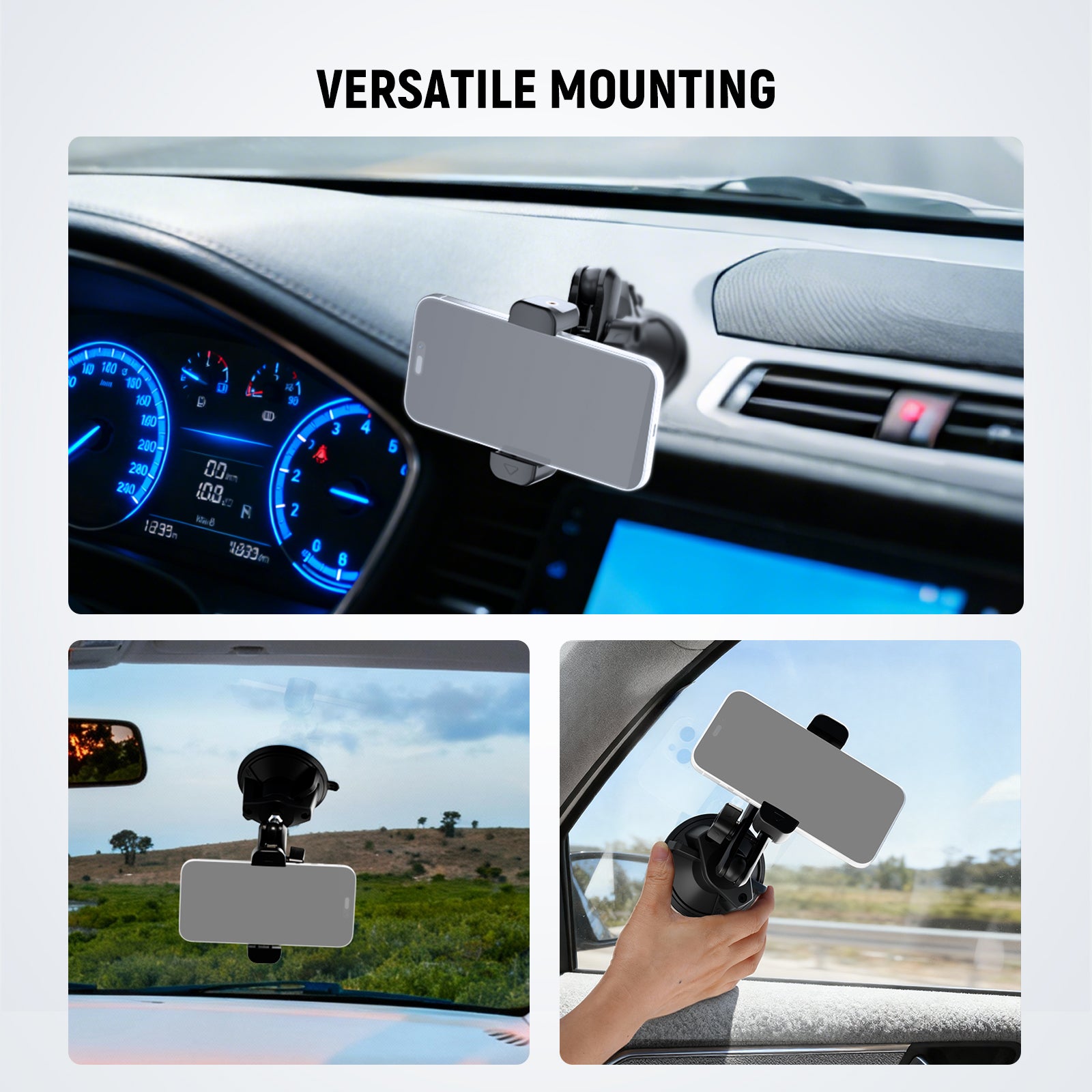 NEEWER PA136/PA137 Stable Suction Cup Car Phone Holder
