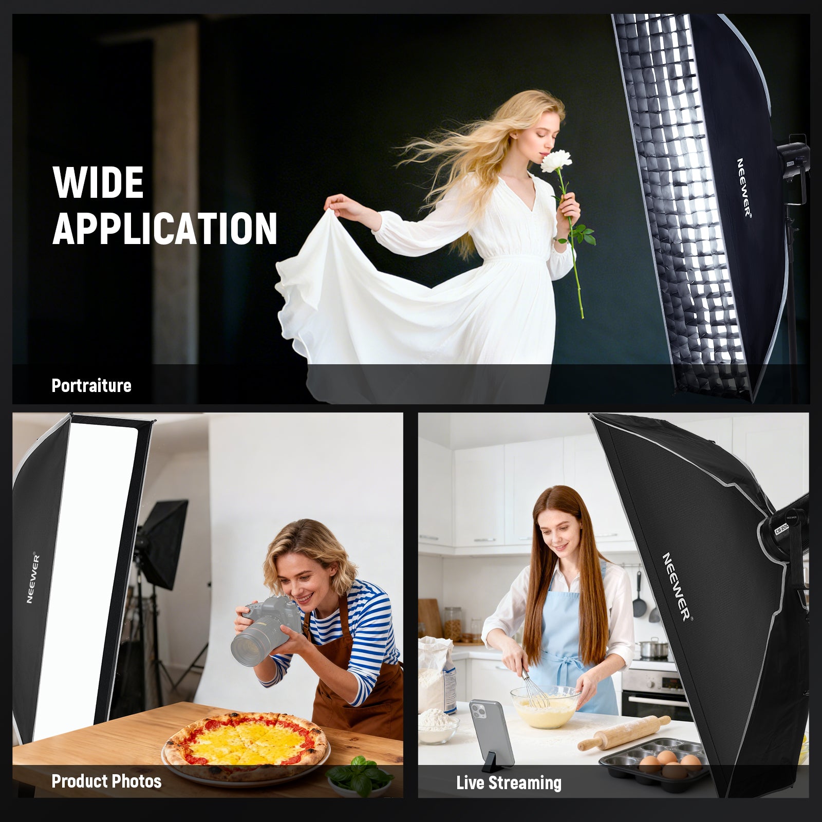 NEEWER Quick Release Rectangular Softbox