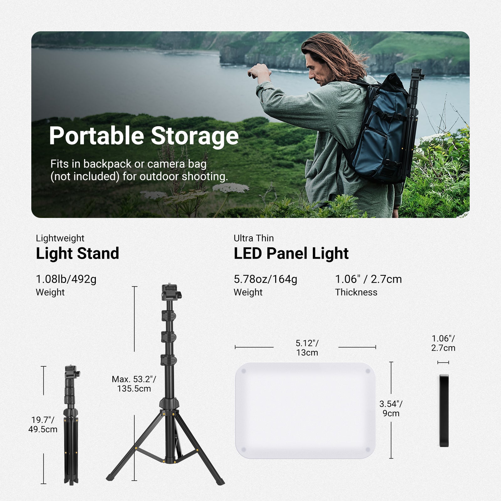 NEEWER BASICS BP132 2 Pack LED Video Light Panel Kit