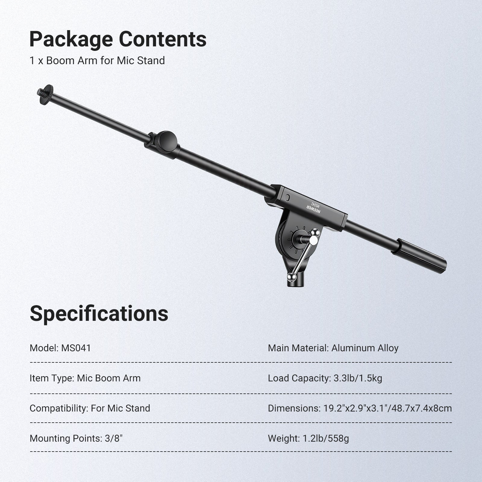 Neewer MS041 Boom Arm - Thumbnail 3