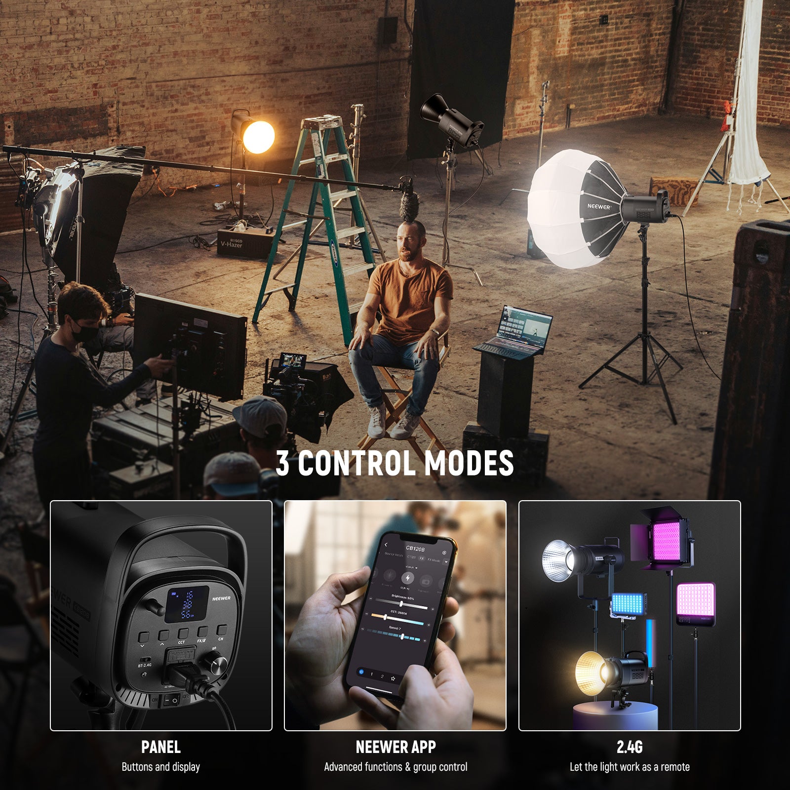 NEEWER CB120B Bi-Color LED Video Light | Continuous Light