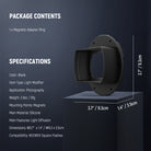 Specifications of the NEEWER CRS14 Flash Magnetic Adapter Ring Square Flashes