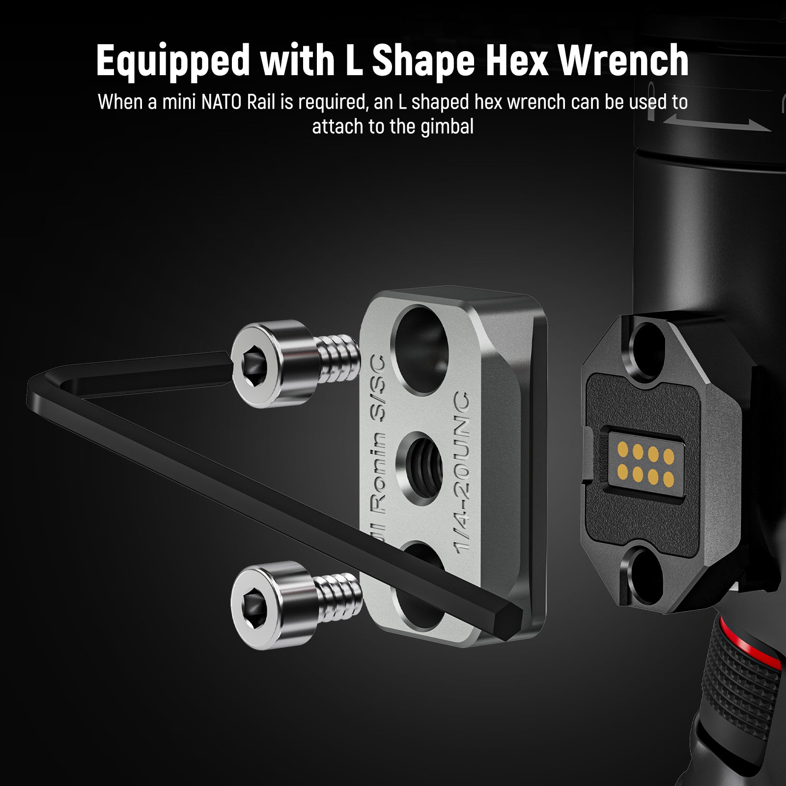 NEEWER GA021 360° Rotatable Monitor Mount for RS/Ronin Gimbal