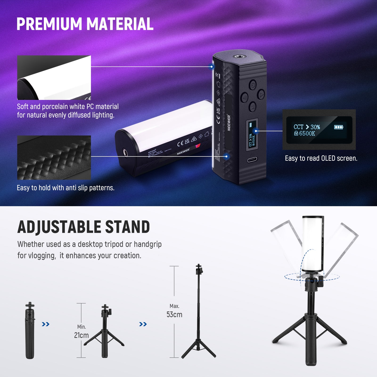 NEEWER TL96RGB Magnetic Light Wand | RGB Light Stick