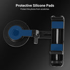 Protective silicone pads can protect the phone from scratches.