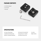 Package Contents of the NEEWER UA080 Universal Cold Shoe Mount Adapter Set