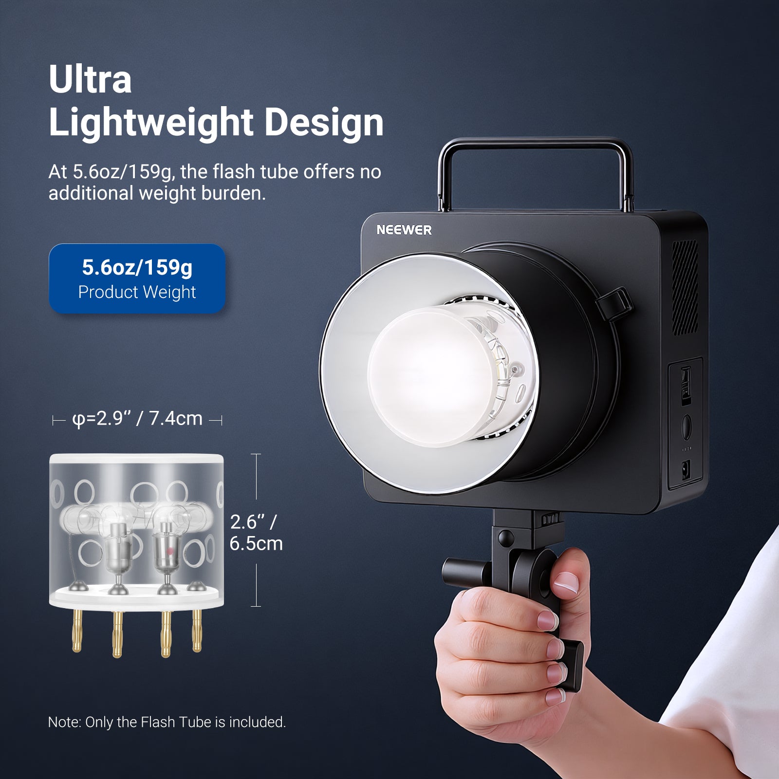 NEEWER FTQ6 Replacement Flash Tube for Q6 Studio Flash