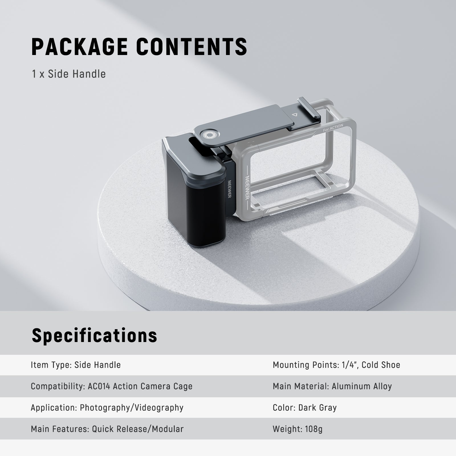NEEWER AC034 Side Handle for AC014 Camera Cage