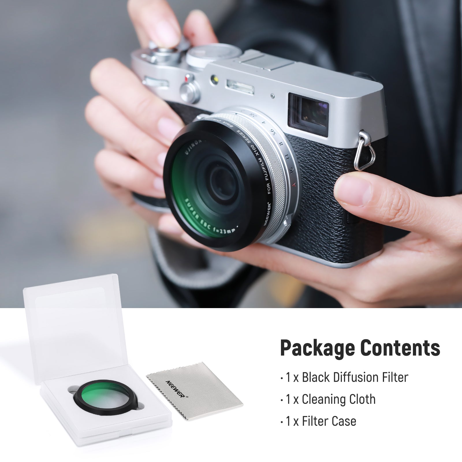NEEWER Black Diffusion Filter for Fujifilm X100 Series