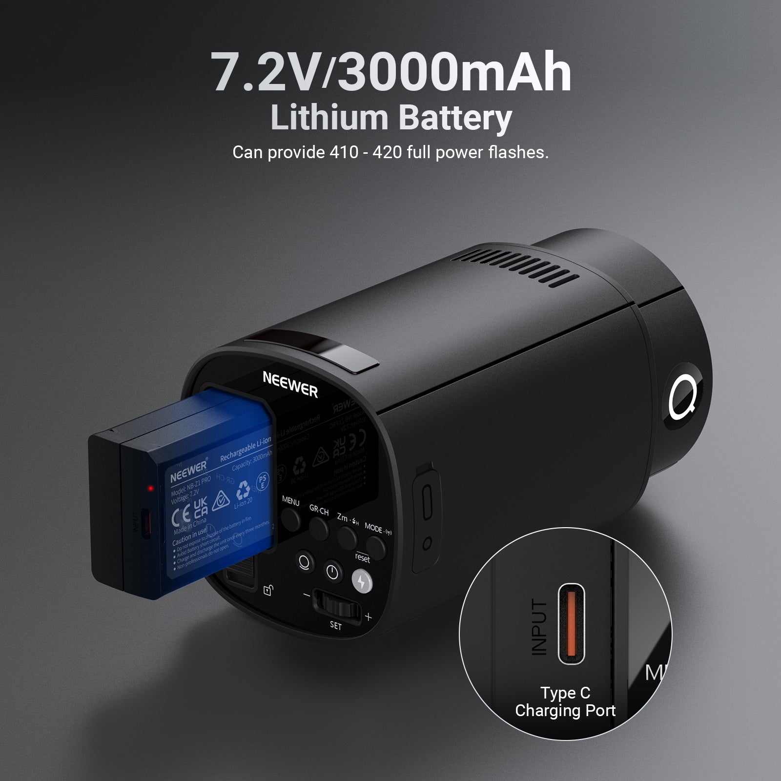 NEEWER Q120 120Ws 2.4G TTL Studio Outdoor Flash Light
