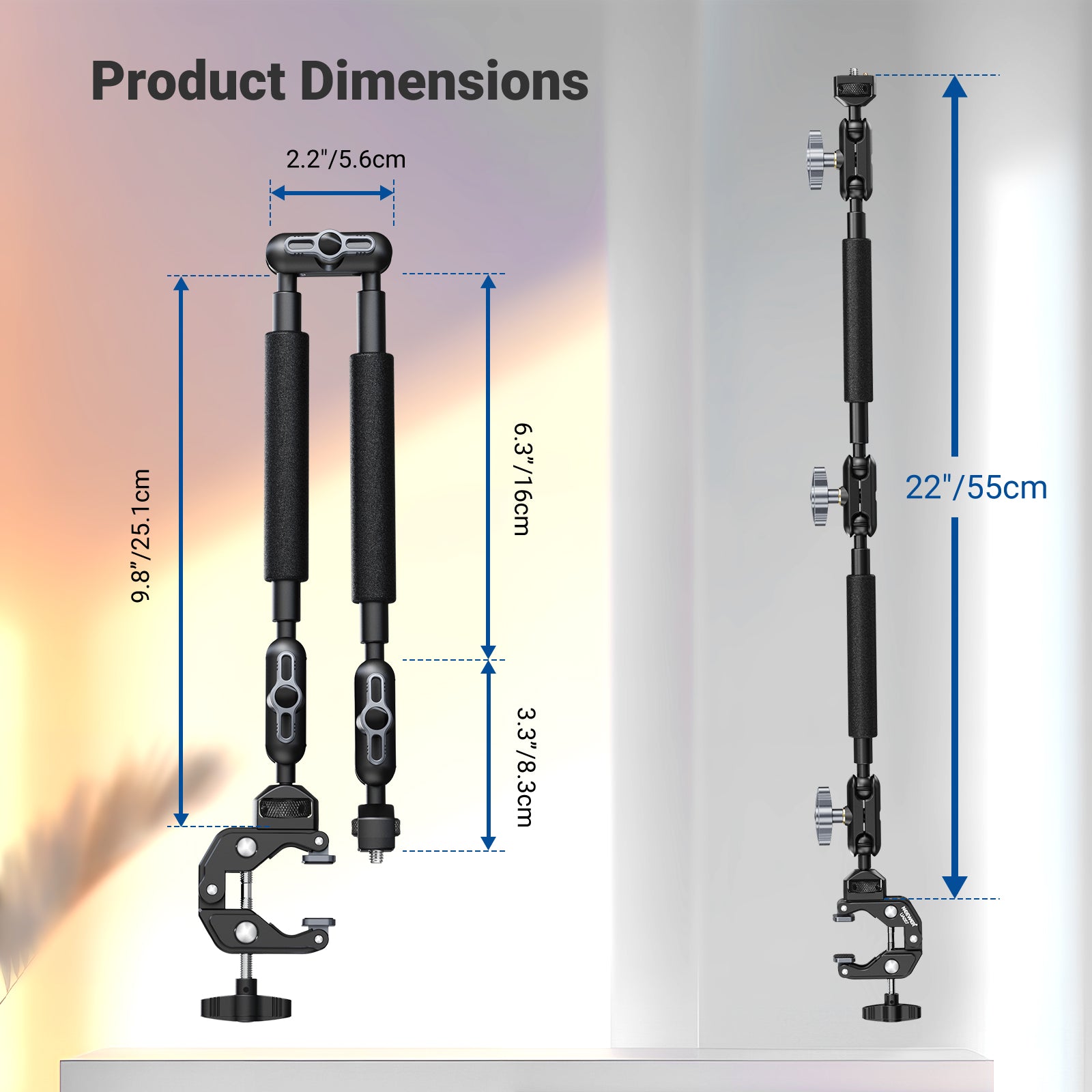 NEEWER UA057 Flexible Desk Camera Mount with Clamp
