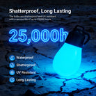 The bulbs are made from shatterproof and UV resistant materials